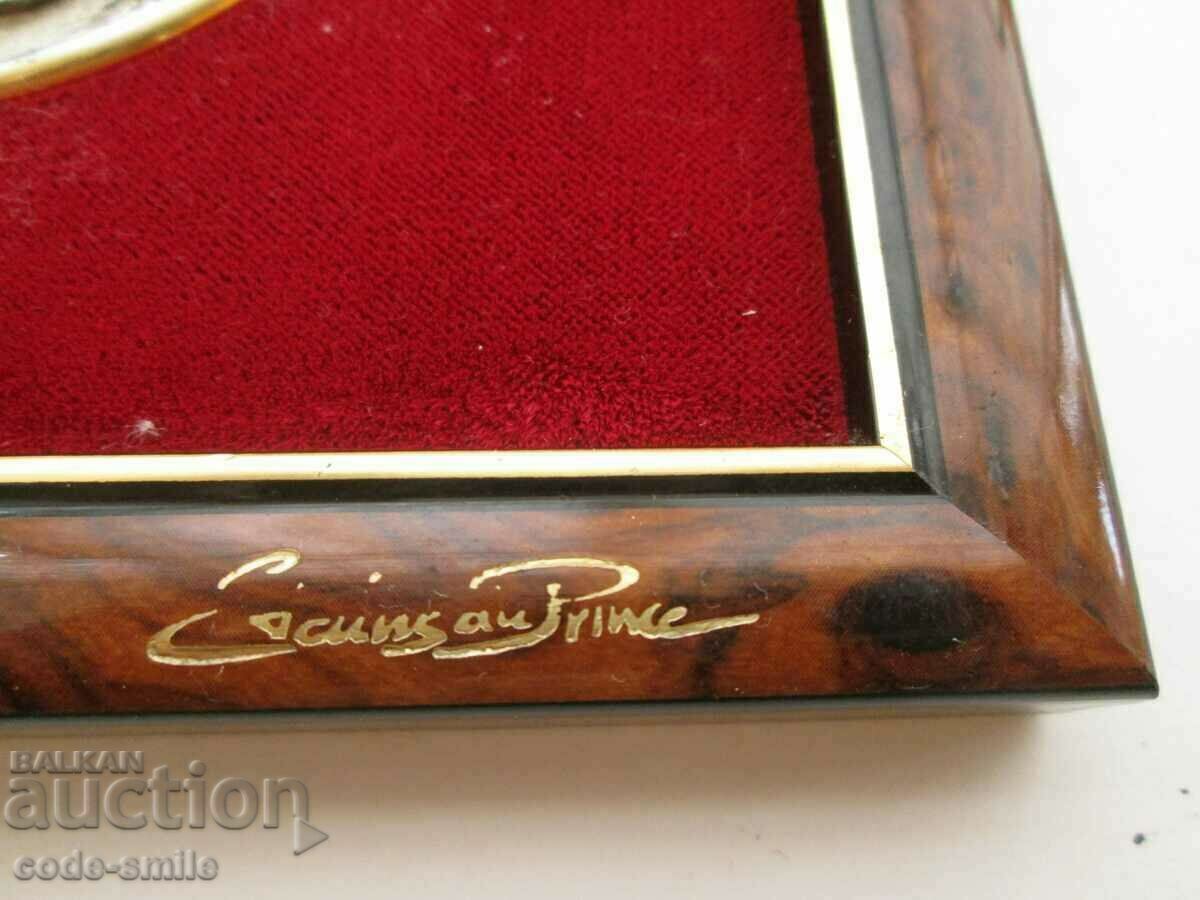 Pictură panou decor franceză veche semnată - 5 Pictură panou decor franceză veche semnată - 5