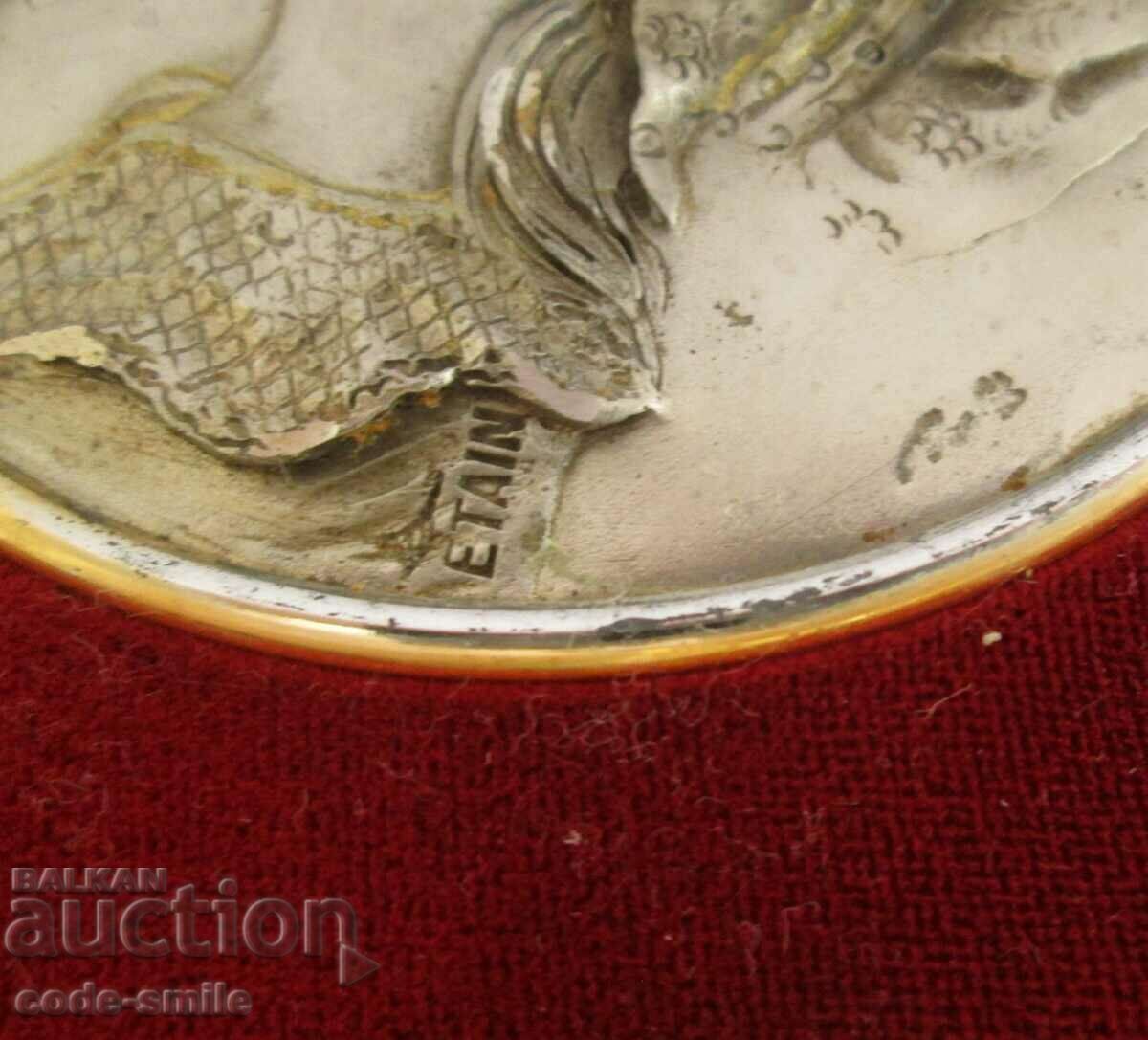 Pictură panou decor franceză veche semnată - 7 Pictură panou decor franceză veche semnată - 7