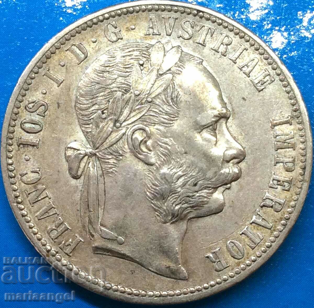 1 Florin 1876 Austria-Hungary Franz Joseph I Silver