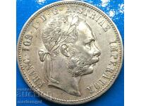 1 Флорин 1876 Австроунгария Франц Йозеф I сребро