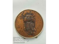Misha the bear - Olympics Moscow 1980 souvenir, plaque