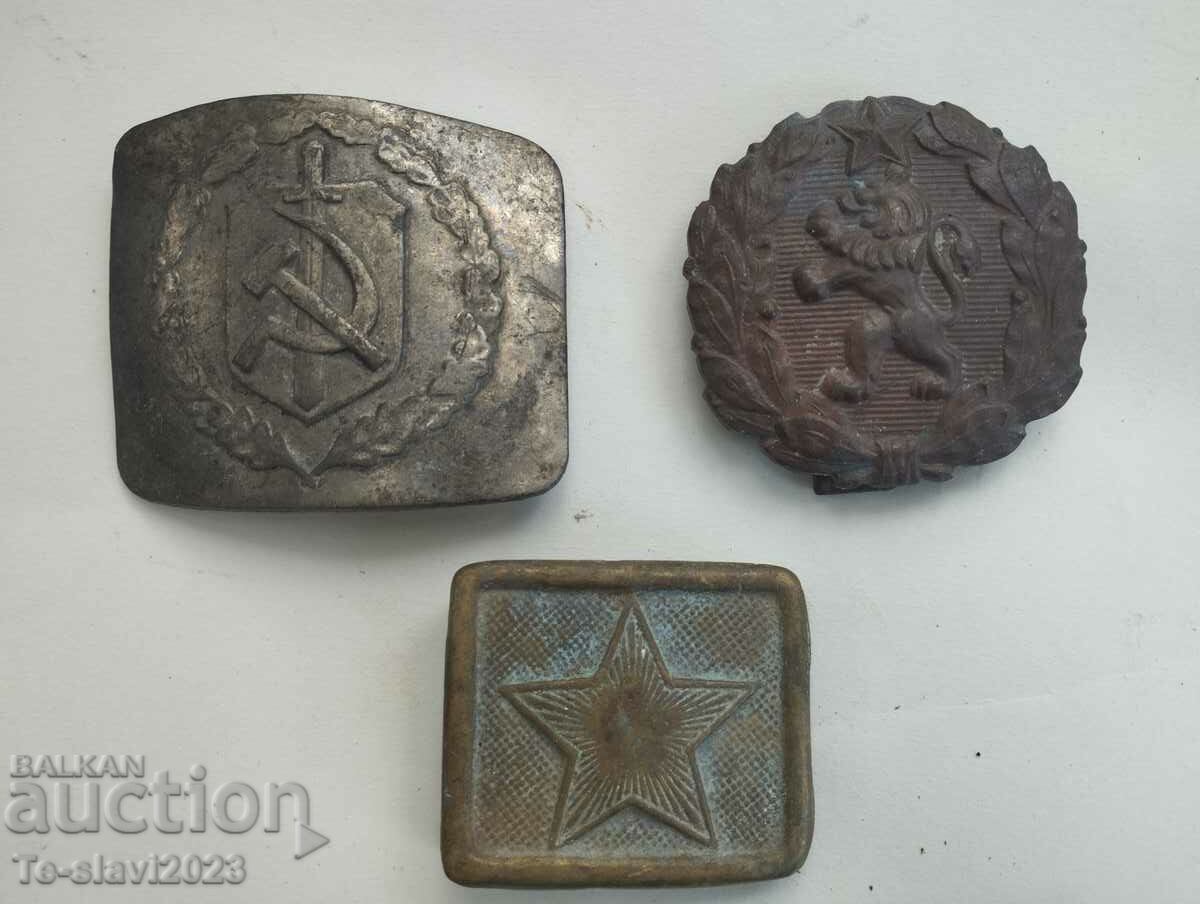Three Bulgarian Military buckles/buckles from Socialism