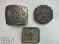 Three Bulgarian Military buckles/buckles from Socialism