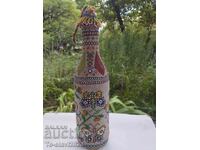 Old Renaissance bottle hand-embroidered with glass beads