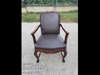 Όμορφη vintage καρέκλα από μασίφ δέρμα!!!