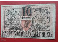 Bancnota-Germania-Saxonia-Oldenburg-10 Pfennig 1916 sau 18