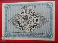 Банкнота-Германия-Бавария-Бад Родах-25 пфенига 1920