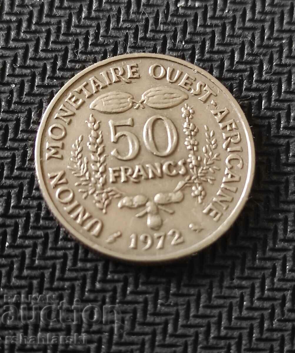 Africa de Vest (BCEAO) 50 de franci, 1972
