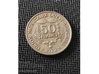 Africa de Vest (BCEAO) 50 de franci, 1972