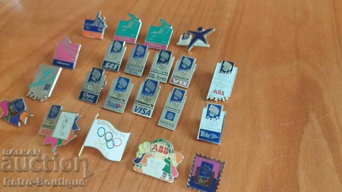 Delivery of Lot of badges, Winter Olympics, Lillehammer, 1994 - 21 pcs. Delivery of Lot of badges, Winter Olympics, Lillehammer, 1994 - 21 pcs.