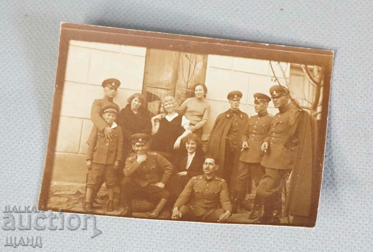 Old military photo group of soldiers uniform