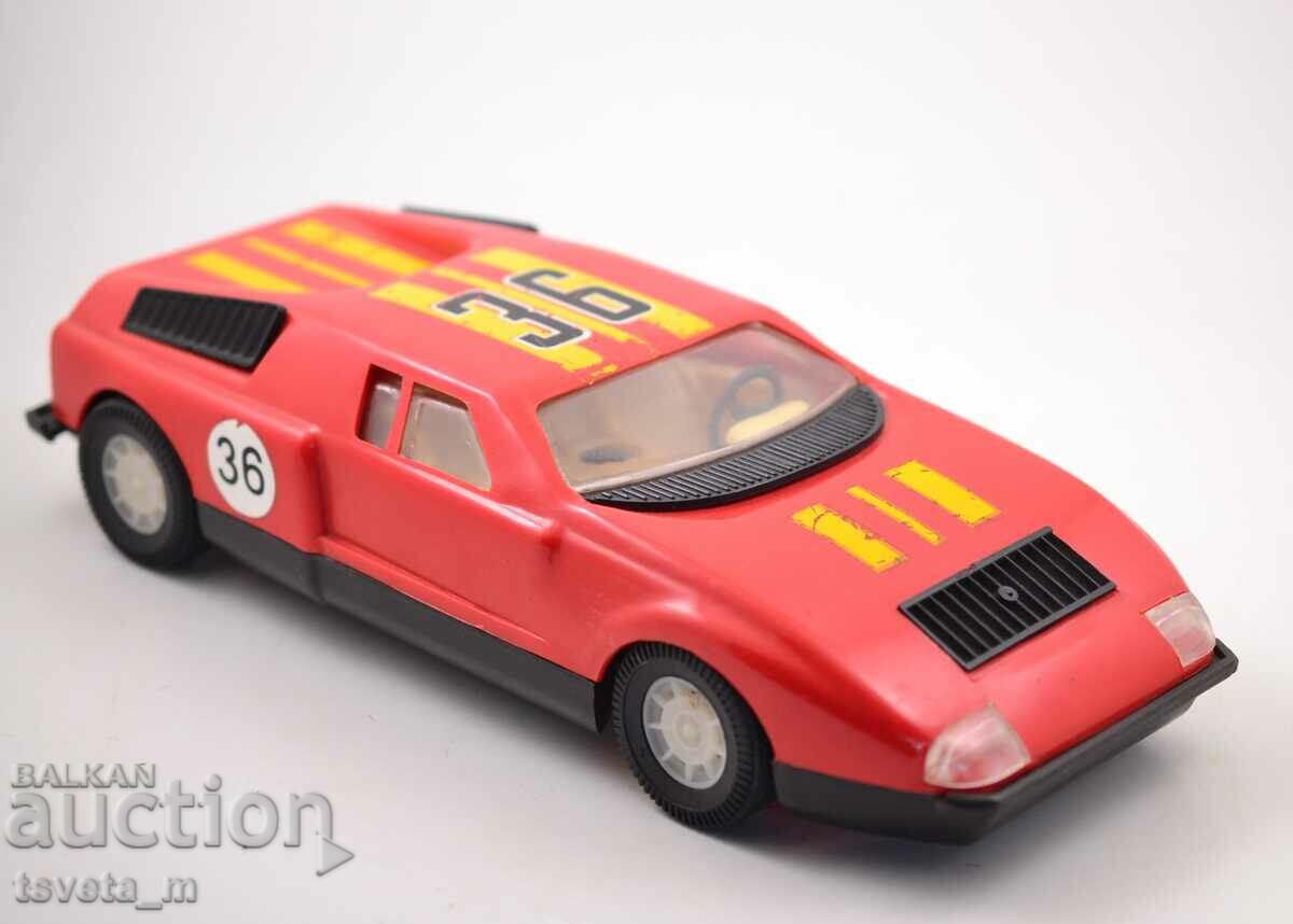 Plastic racing car, children's toys, social