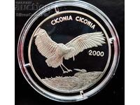 Silver 1000 Franc Stork 2000 Congo