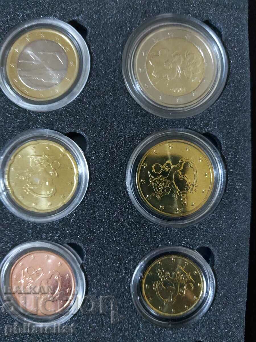 Auction Finland 2000-2004 - Euro Set Series 1 Cent to 2 Euro UNC Auction Finland 2000-2004 - Euro Set Series 1 Cent to 2 Euro UNC