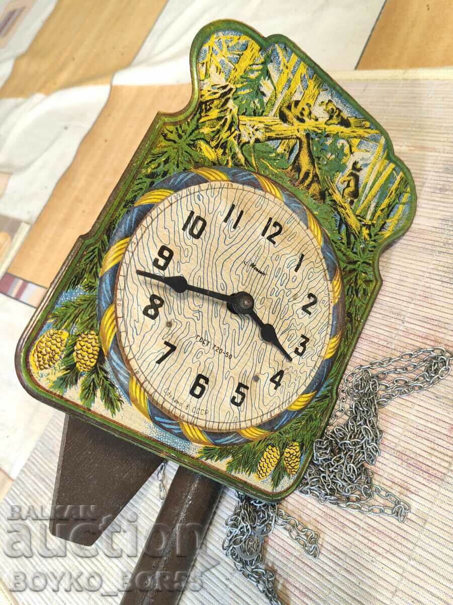 Rare Russian Soc USSR Beacon Mechanical Wall Clock 1970s - 5 Rare Russian Soc USSR Beacon Mechanical Wall Clock 1970s - 5