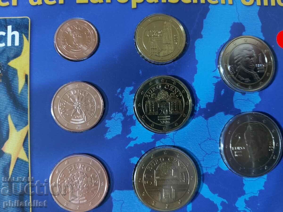Austria 2006-2011 - Euro set series from 1 cent to 2 euro UNC with price 22.00 BGN | € 11.25