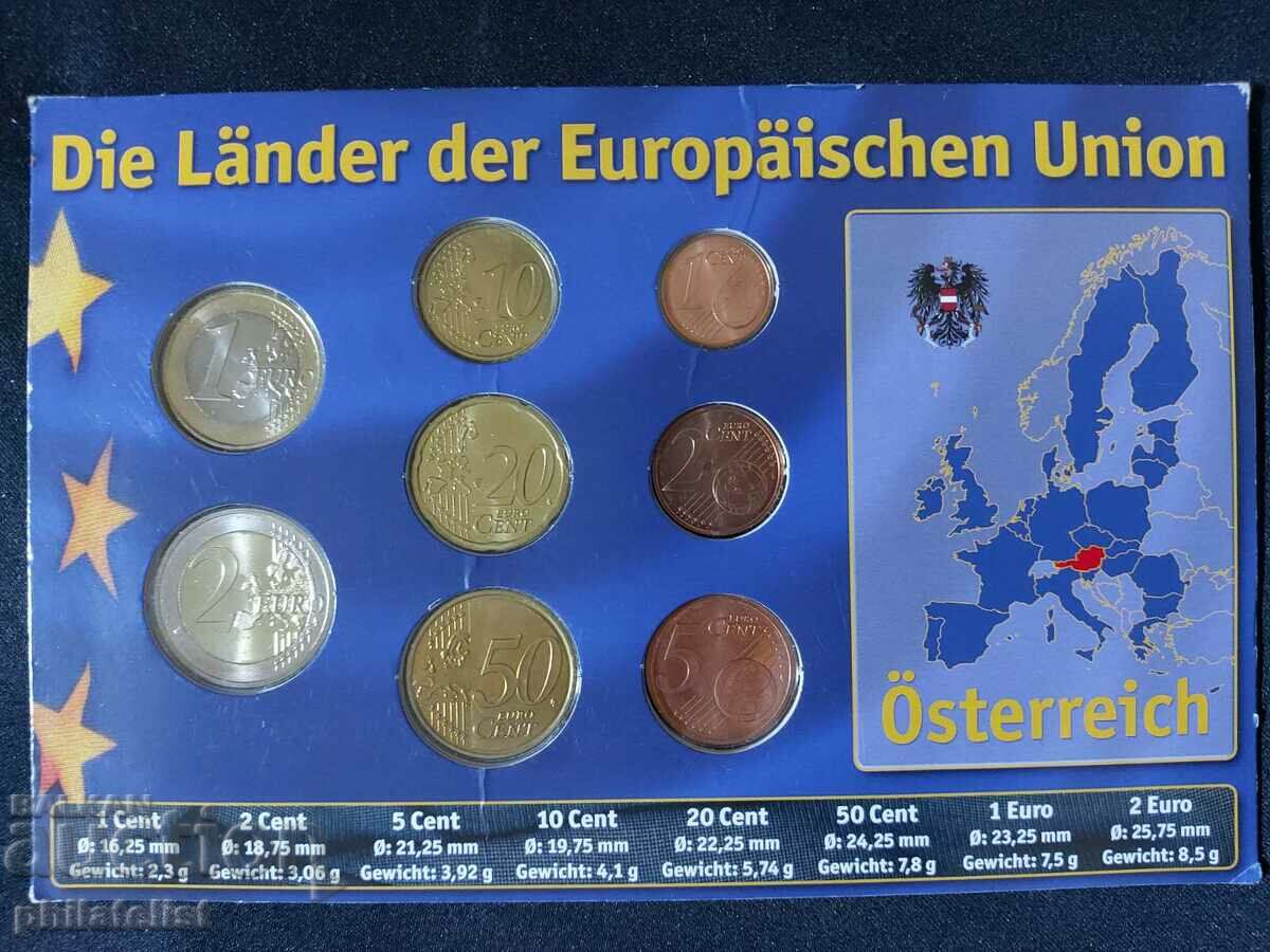 Auction  Austria 2006-2011 - Euro set series from 1 cent to 2 euro UNC