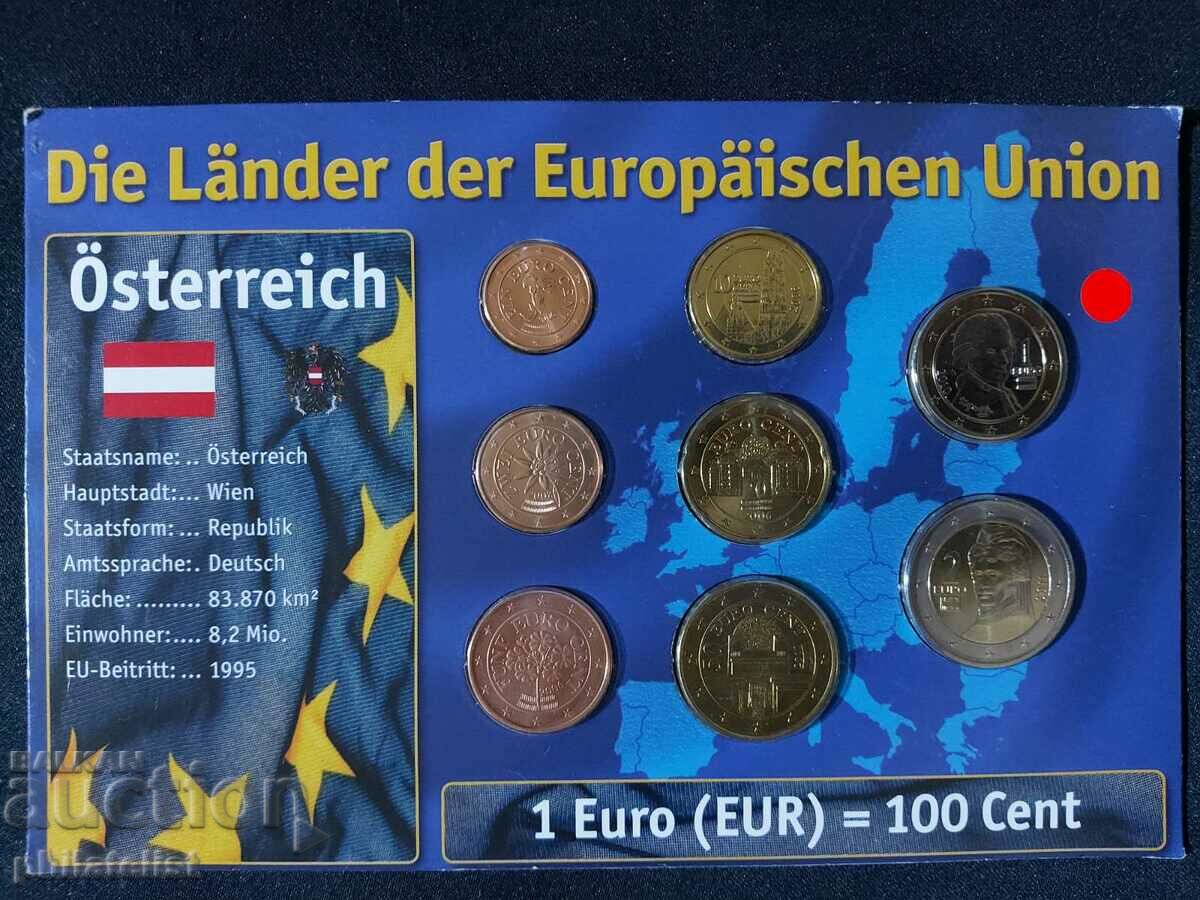 Αυστρία 2006-2011 - Σειρά σετ ευρώ από 1 σεντ έως 2 ευρώ UNC