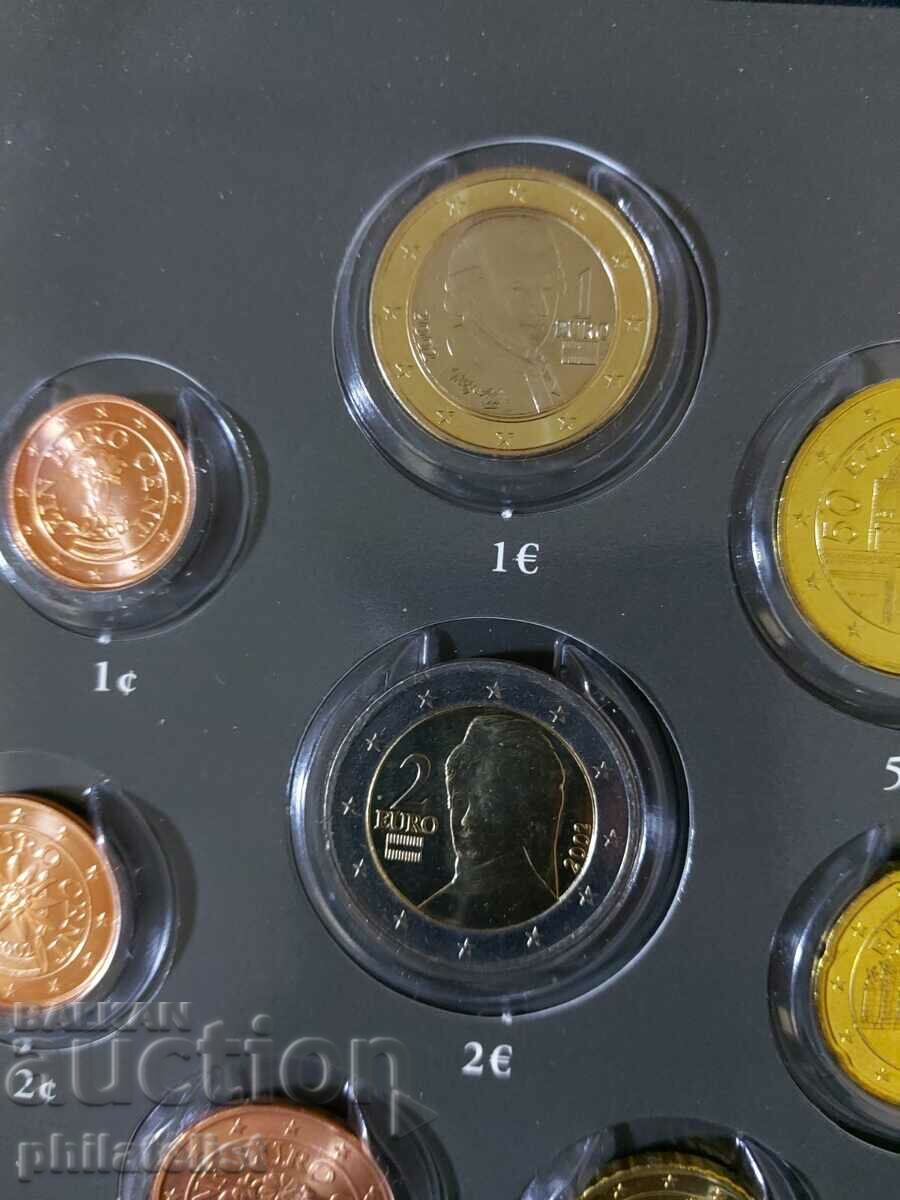 Auction Austria 2002 - Euro set complete series from 1 cent to 2 euros Auction Austria 2002 - Euro set complete series from 1 cent to 2 euros