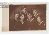 old photo 1930s Liebig Ruse group of sailors 13.8x8.8cm.