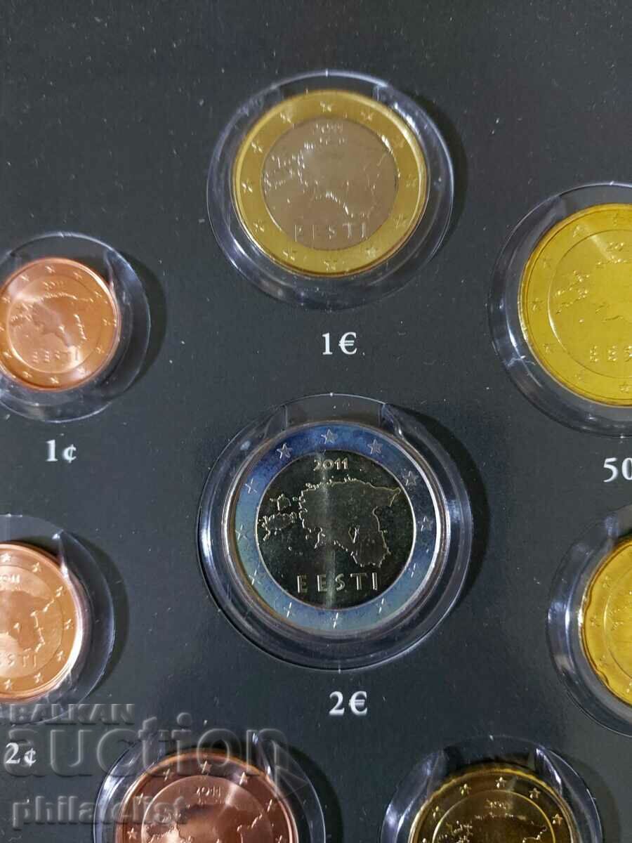 Auction Estonia - Complete set in kroner 1994-2008 and Euro set 2011 Auction Estonia - Complete set in kroner 1994-2008 and Euro set 2011