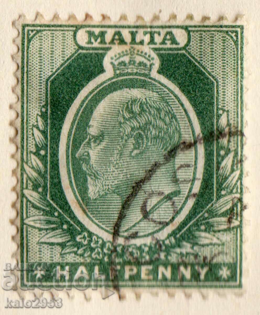 GB/Malta-1903-Редовна-KE VII,клеймо
