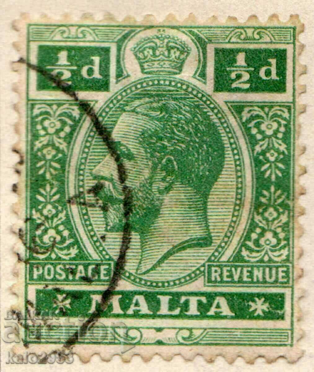 GB/Malta-1914-Regular-KG V, stamp