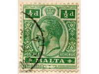 GB/Malta-1914-Regular-KG V, timbru