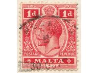 GB/Malta-1914-Редовна-KG V ,клеймо