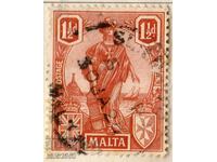 GB/Malta-1922-Редовна-Алегория-Малта с щит ,клеймо