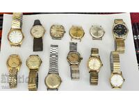 LARGE LOT OF GOLD-PLATED WATCHES 12 pieces BZC !!!