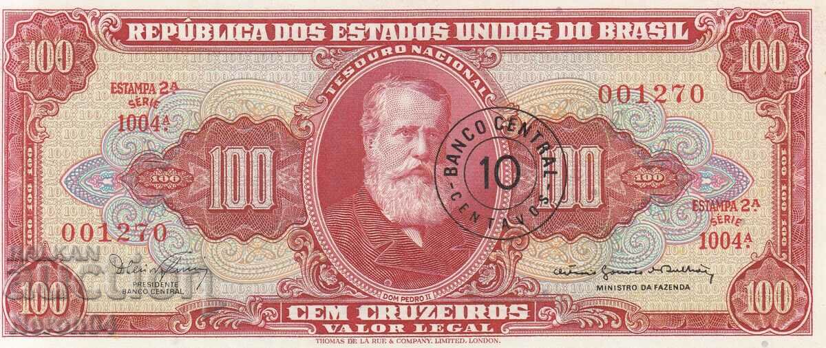 100 cruzeiros 1966 (επιτύπωση 10 centavos), Βραζιλία