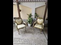 A pair of antique Belgian armchairs