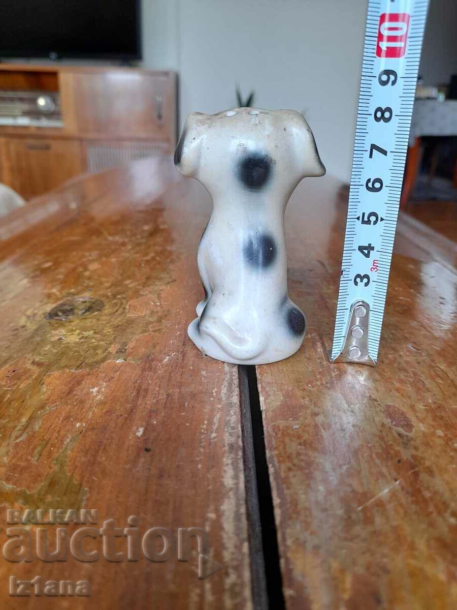 Auction Porcelain salt shaker Dog Auction Porcelain salt shaker Dog