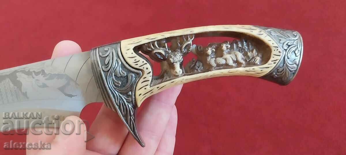 Κυνηγετικό μαχαίρι με βάση - 5 Κυνηγετικό μαχαίρι με βάση - 5