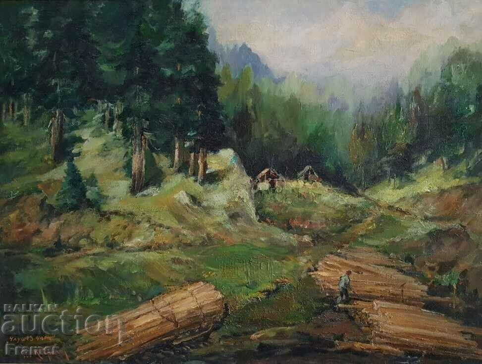Kosta Grekov Chaushev chark 1968. Lumberjacks big picture with price 2650.00 BGN | € 1354.92 Kosta Grekov Chaushev chark 1968. Lumberjacks big picture with price 2650.00 BGN | € 1354.92