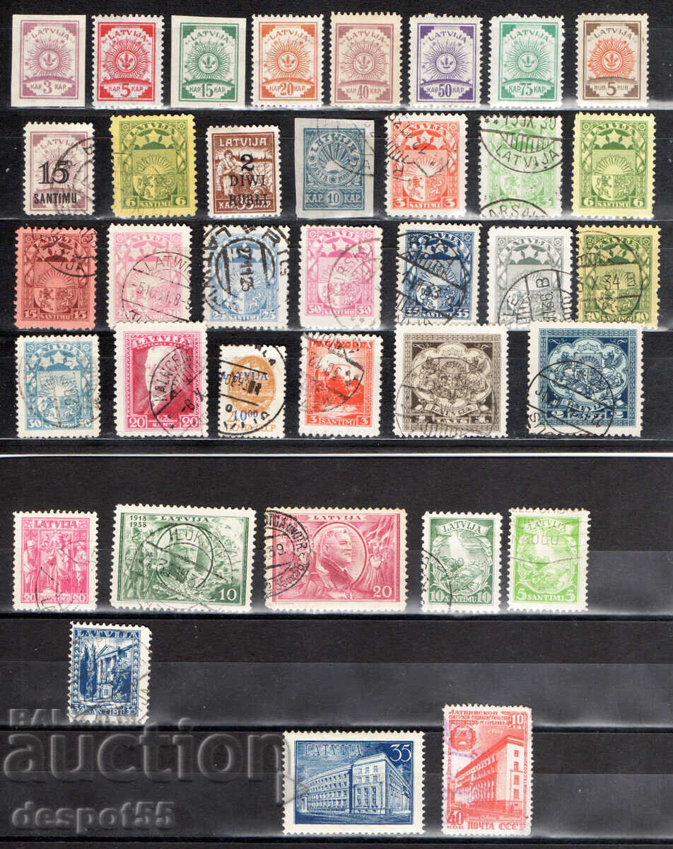1919-39. Латвия. Лот пощенски марки за периода.