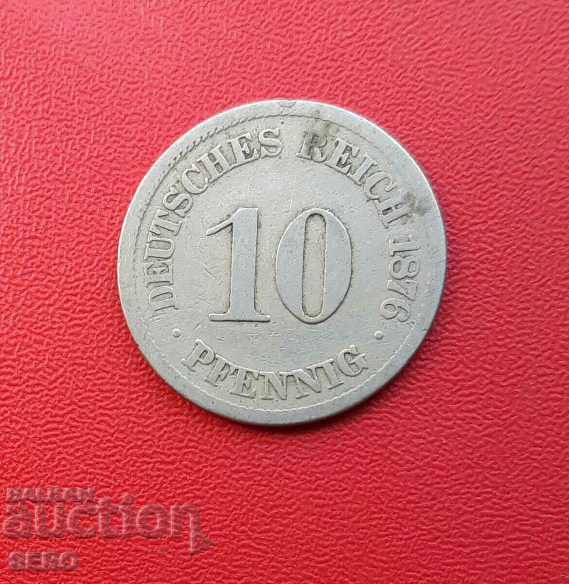 Germania-10 pfennig 1876 J-Hamburg