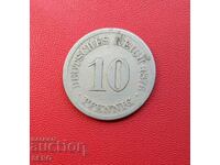 Germany-10 pfennig 1876 J-Hamburg