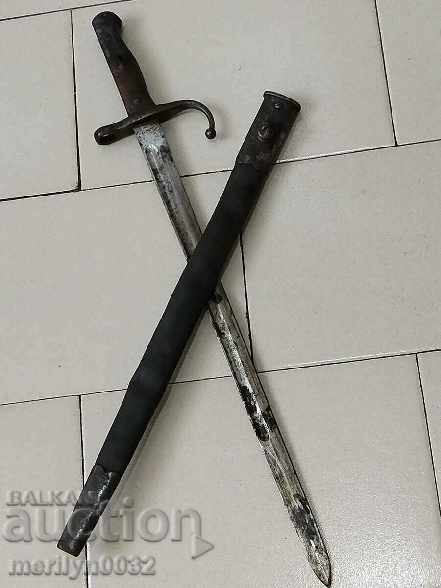 Baionetă, cuțit, satar pentru baionetă pentru pușca turcească Mauser 1890