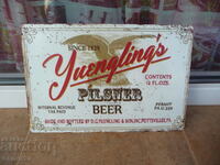 Метална табела бира Yuengling американска пивоварна крафт