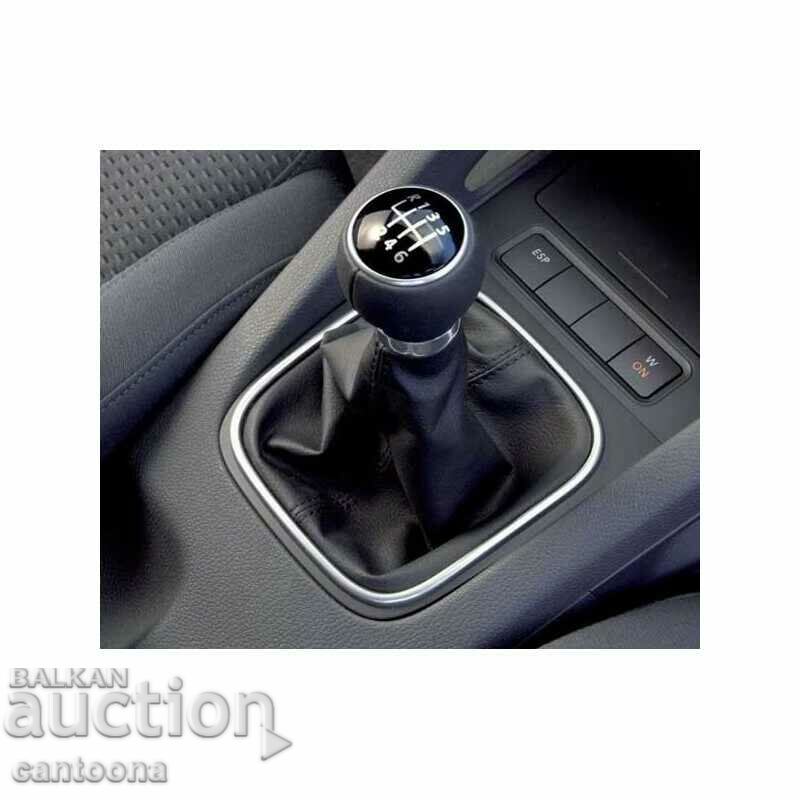 Leather gear shifter ball sleeve for Vw Golf 6, Jetta with price 31.99 BGN | € 16.36 Leather gear shifter ball sleeve for Vw Golf 6, Jetta with price 31.99 BGN | € 16.36
