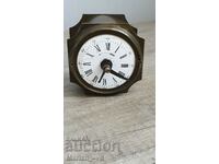 19th century French antique brass alarm clock by Albert Villon