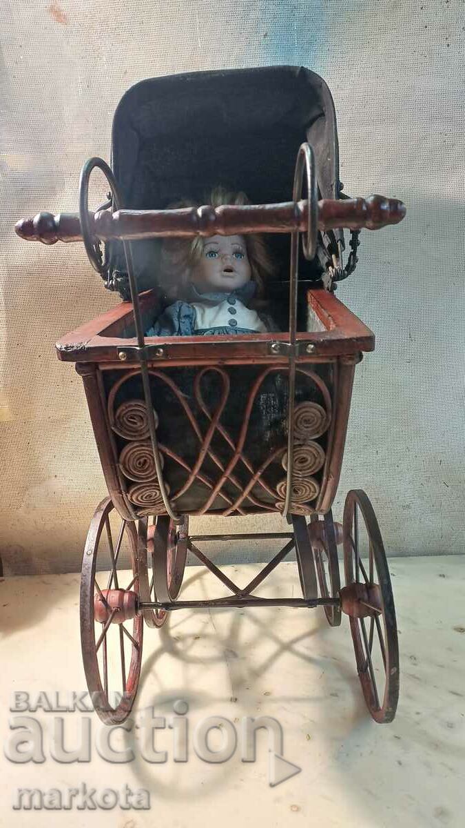 vintage doll carriage - 5