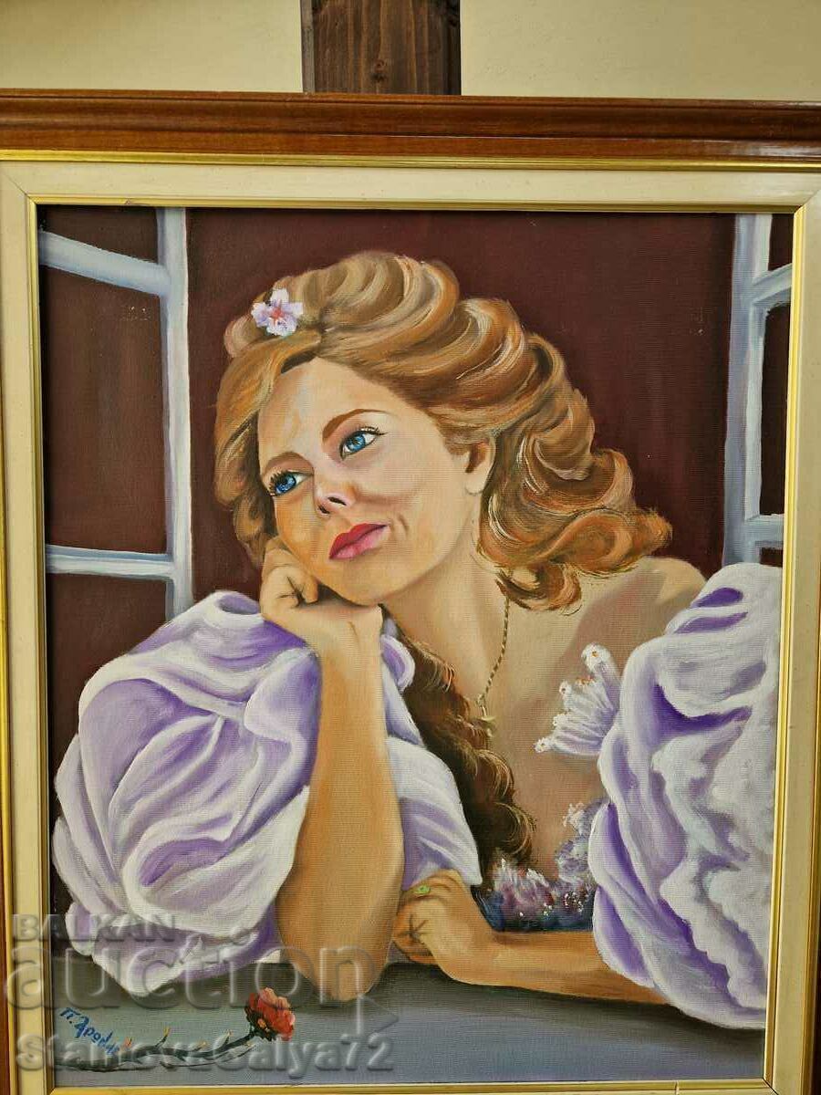 Auction Beautiful antique original oil on canvas painting Auction Beautiful antique original oil on canvas painting