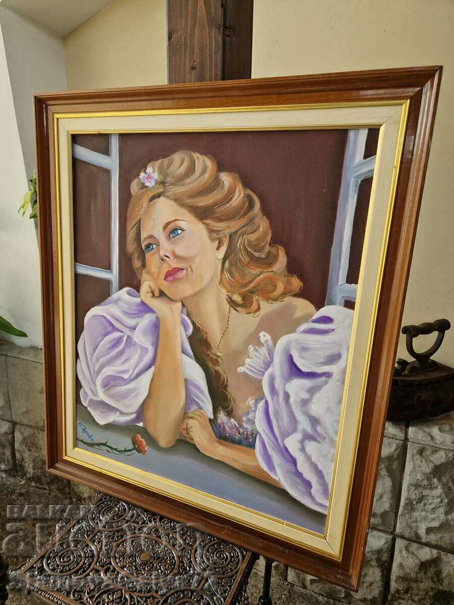 Beautiful antique original oil on canvas painting - 5 Beautiful antique original oil on canvas painting - 5