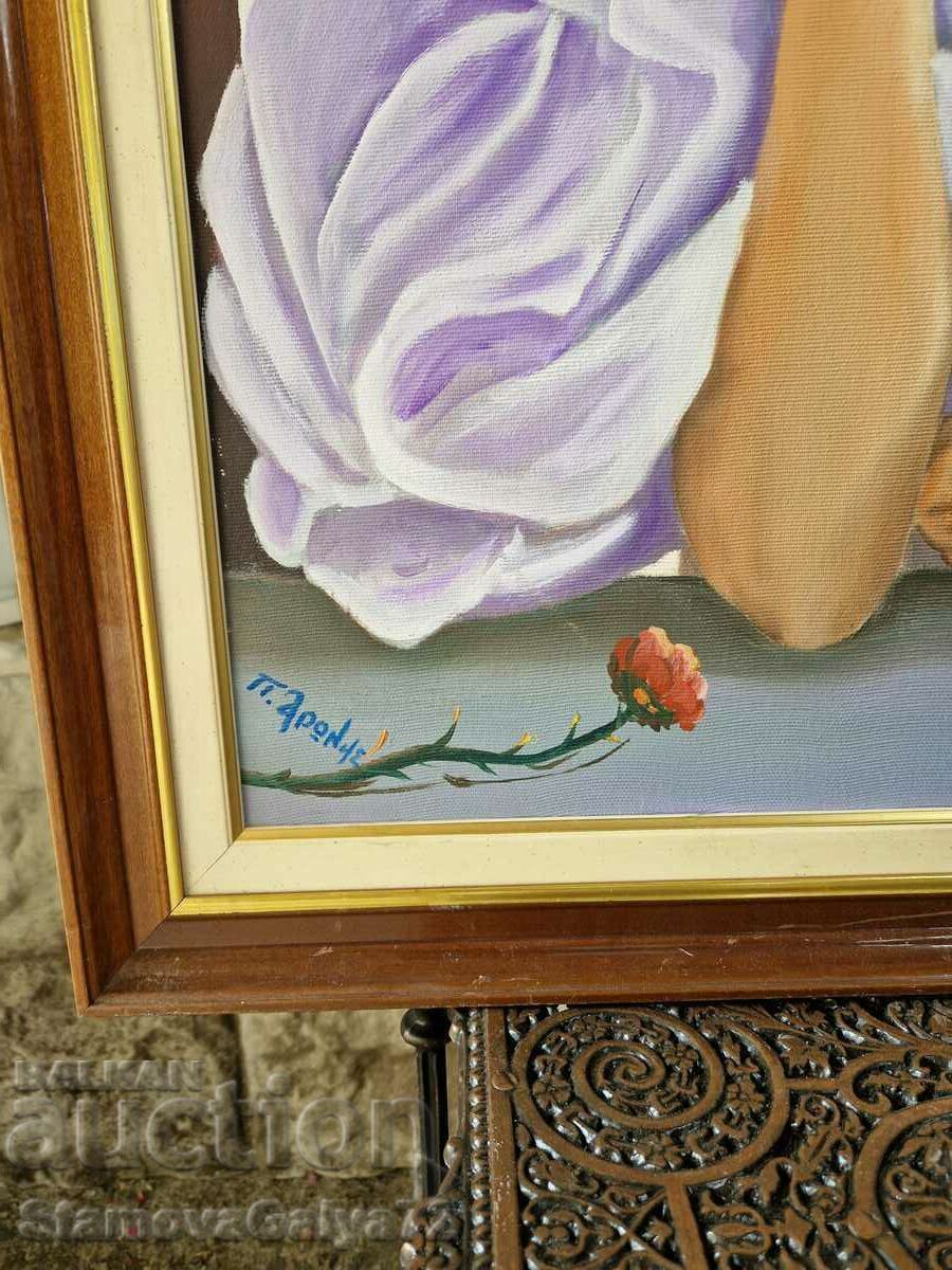 Beautiful antique original oil on canvas painting - 6 Beautiful antique original oil on canvas painting - 6