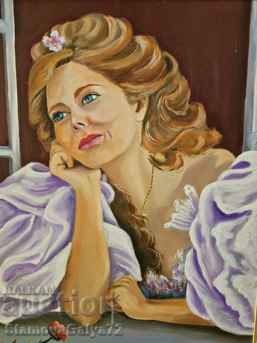 Beautiful antique original oil on canvas painting - 7 Beautiful antique original oil on canvas painting - 7