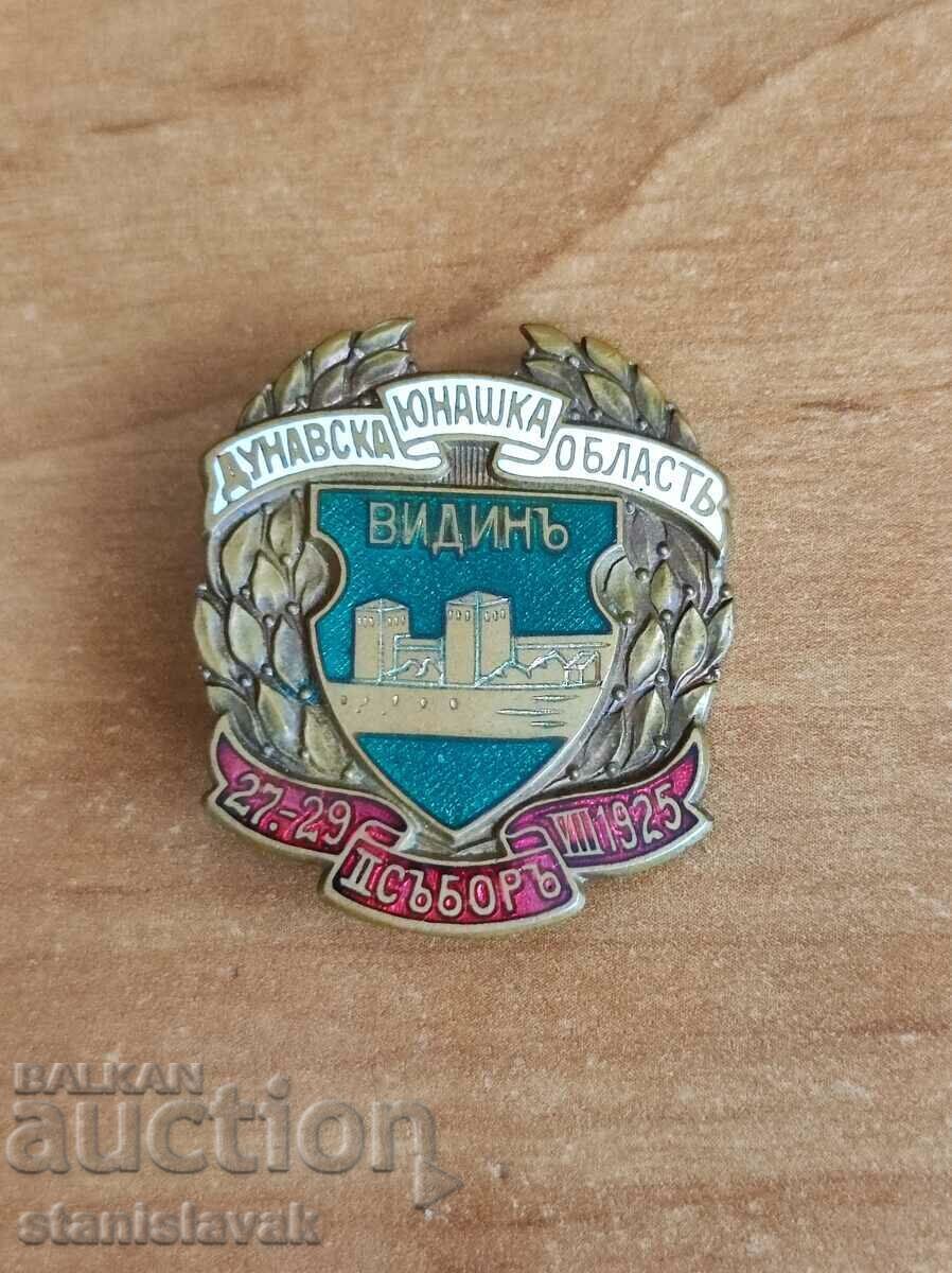 Danube Youth Region Badge, Vidin, 1925 Danube Youth Region Badge, Vidin, 1925