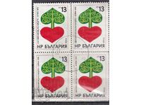 BK, 2229 13 st. Month of the heart - April, 72 machine stamped